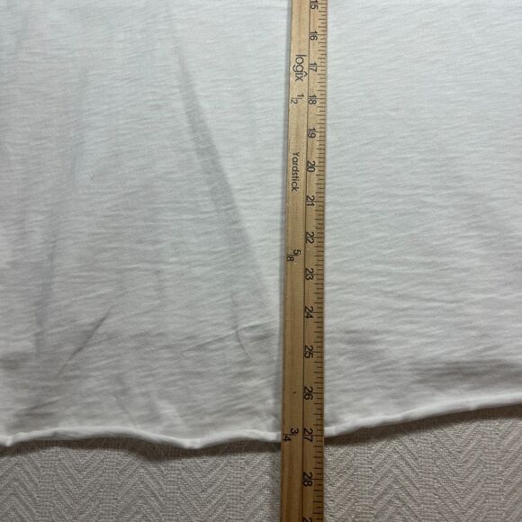 Soft Surroundings Blouse Large White Henley 4 Button Pullover Roll Tab Sleeve - Picture 7 of 10